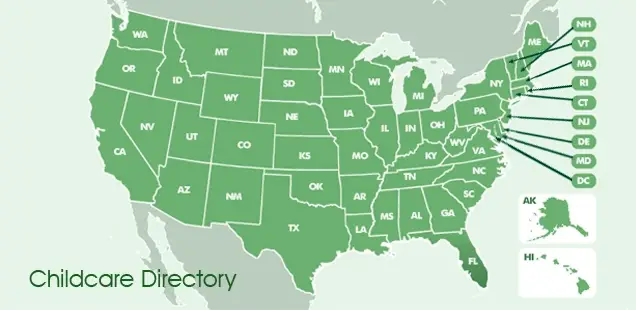 Map of Childcare Centers in the United States