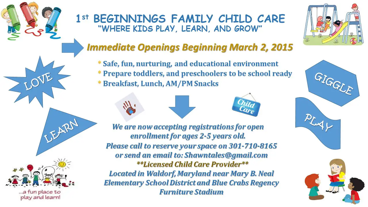 child care flyer template
