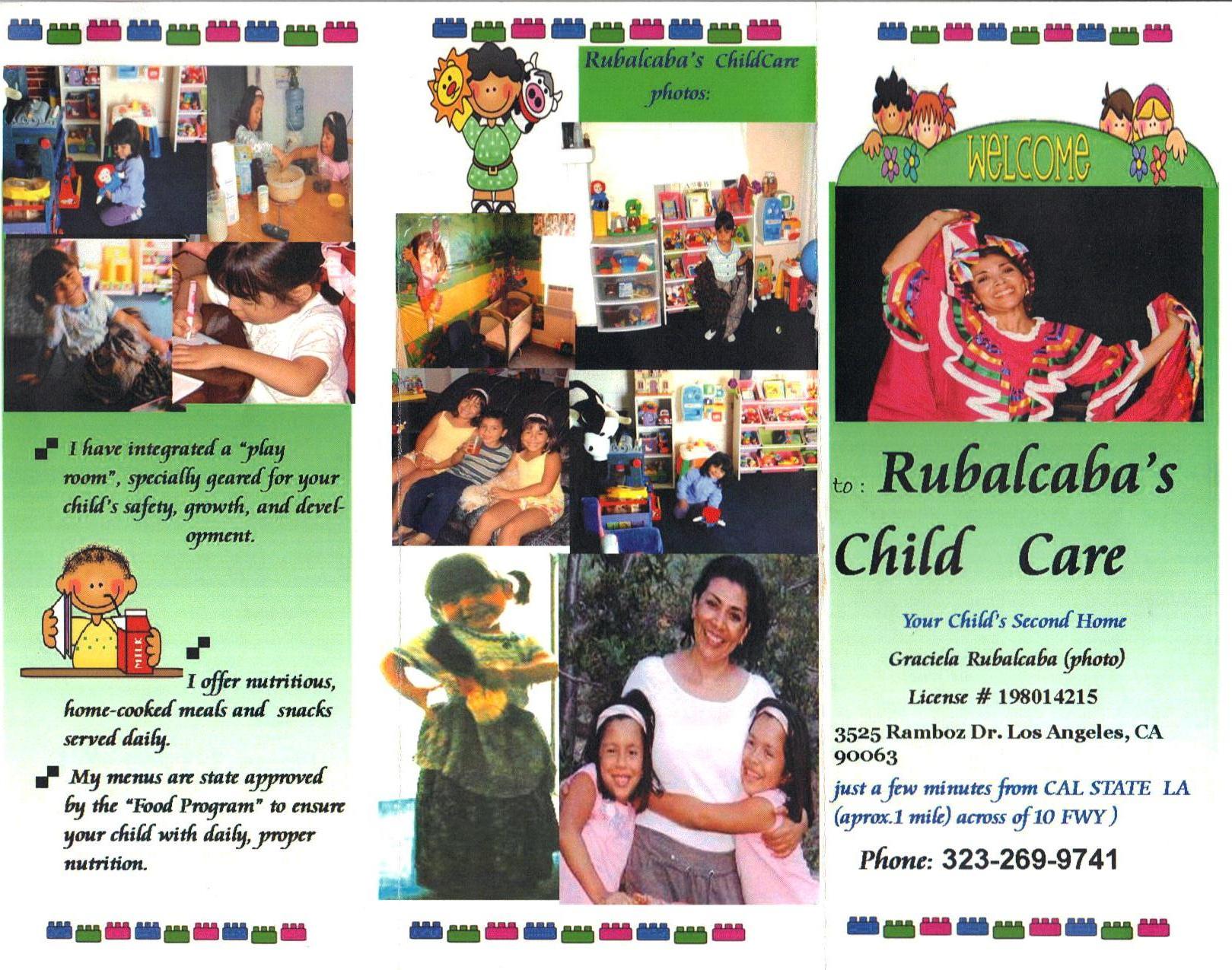 RUBALCABA FAMILY CHILD CARE  LOS ANGELES CA FAMILY DAY 